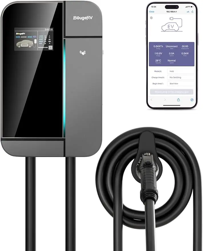 

BougeRV 48 Amp Уровень 2 EV зарядное устройство для дома
