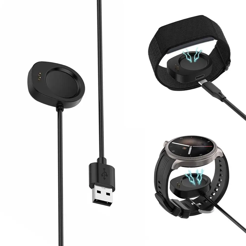 1m Snelle Usb-oplaadkabel Voor Huami Amazfit Balance2 A2286 Smart Wacth Accessoires Oplader Adapter Cord Power Dock D4P9