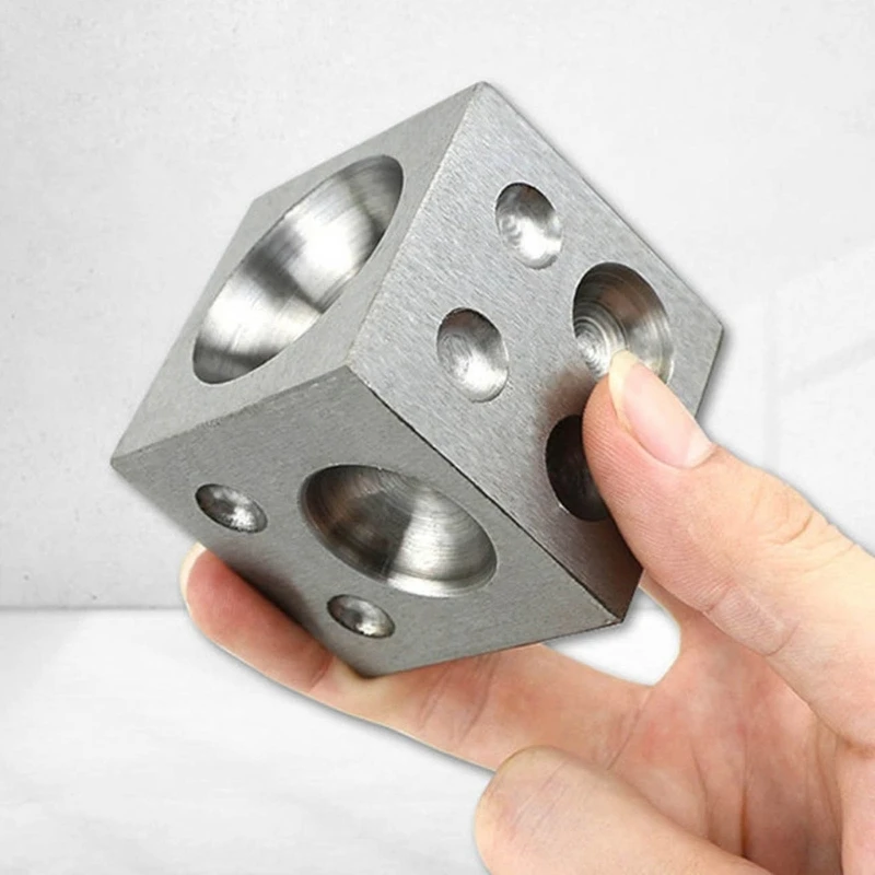 Steel Dapping Doming Block Jewelry Making Steel Dapping Cube Doming Dropshipping
