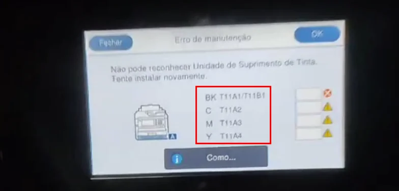 Imagem -06 - Cartucho de Tinta com Chip para Epson Workforce América do Sul Impressora T11a T11a1 T11b1 T11a2 T11a3 T11a4 Wf-c5890 Wf-c5390