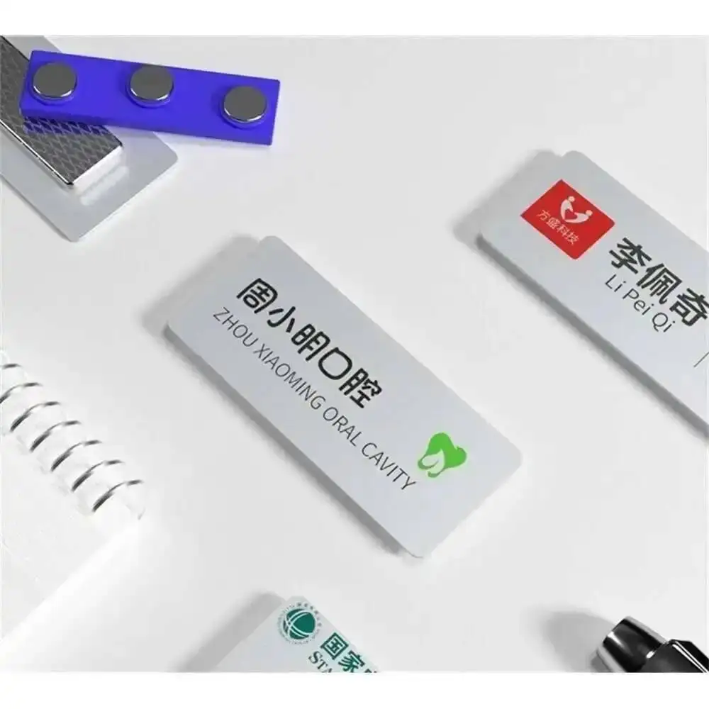 

Набор из 5 магнитных держателей для бейджей в форме дуги, металлические, с сильным магнитом, для именных и идентификационных бейджей