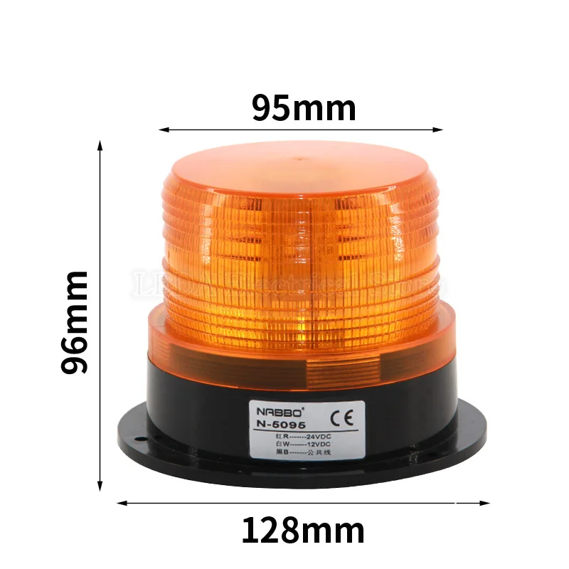 N-5095J 12V /24V Dual Voltage Indicator Licht Led Lamp Flitsbaken Strobe Noodlamp Rollende Auto Truck Signaal Waarschuwingslampje