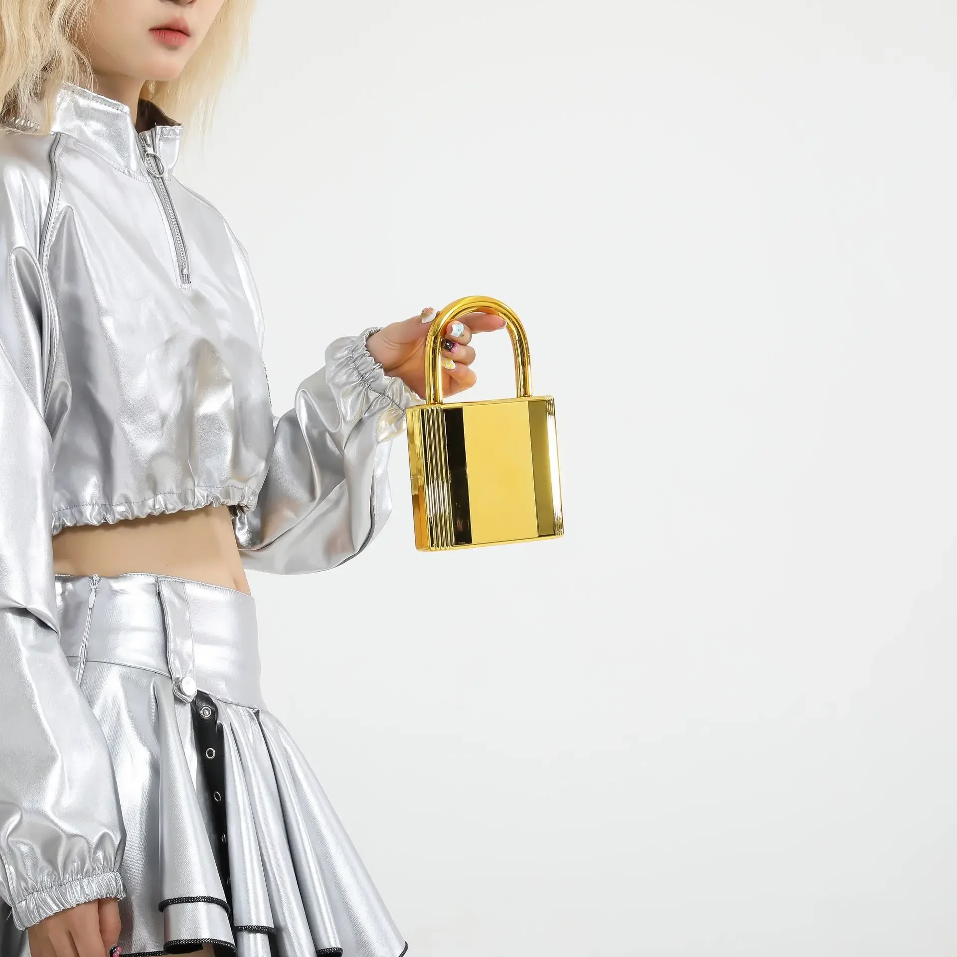 

Модная блестящая акриловая сумка через плечо, женская универсальная сумка через плечо с цепочкой, модная сумка для ужина