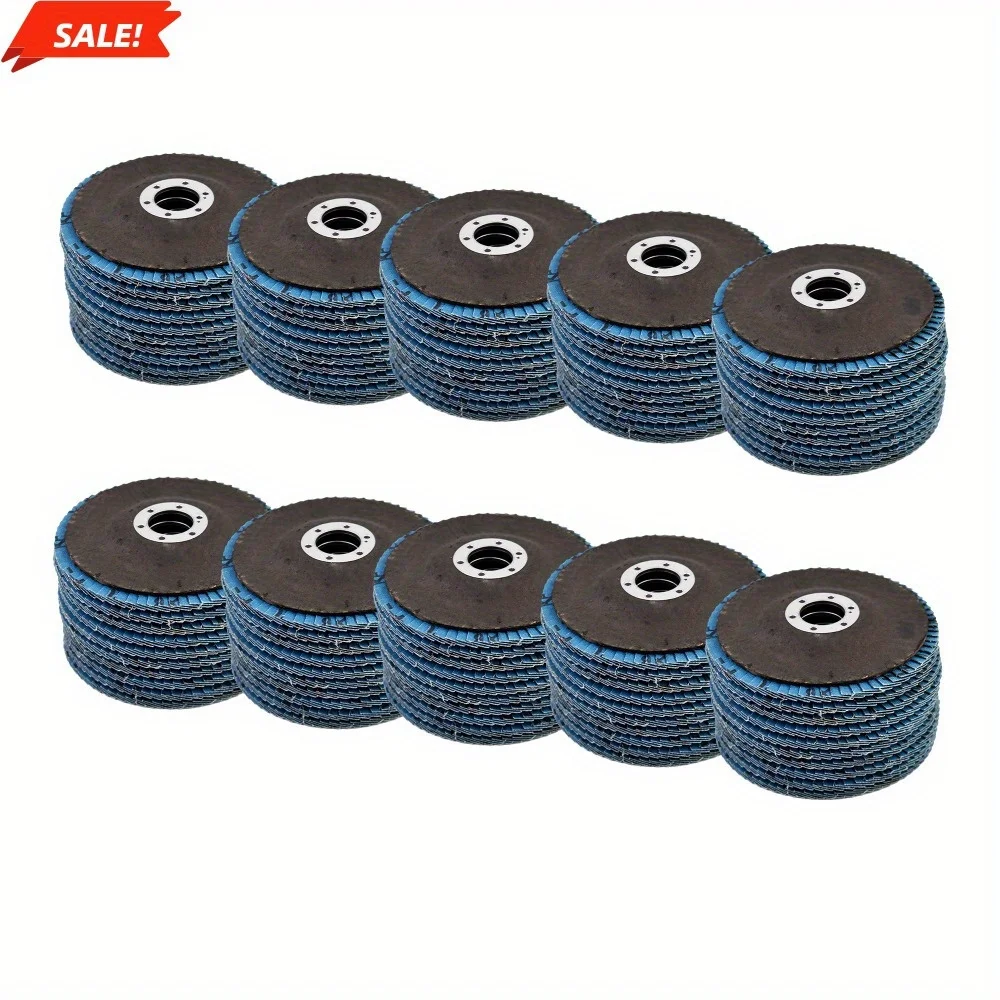 

100 Piece 4.5Inch 60 Grit T29 Flap Disc Premium Zirconia Sanding Grinding New