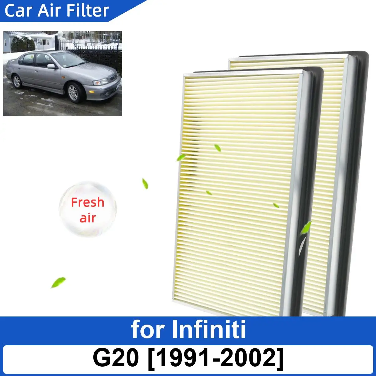 

Car Air Filter for Infiniti G20 1991-2002 Carbon Fiber Cabin Auto Filters CA4309 16546-0Z000 16546-70J10 16546-V0100