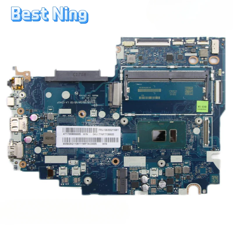 

For Lenovo Yoga 520S-14IKB Laptop Motherboard LA-E541P Mainboard with I3-7130U CPU UMA 100% Tested Ok