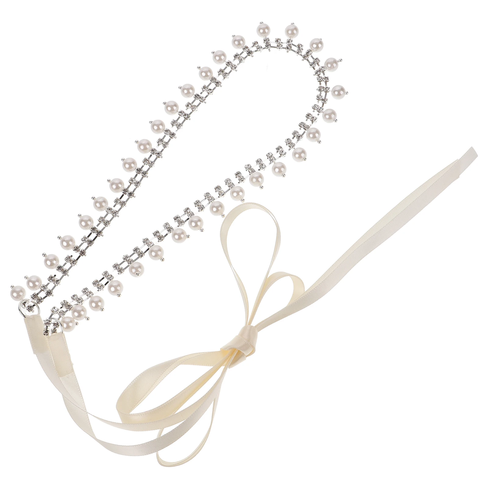 

Pearl Rhinestone Belt Chain for Waist Body Jewellery Wedding Multi-layer Zinc Alloy Man