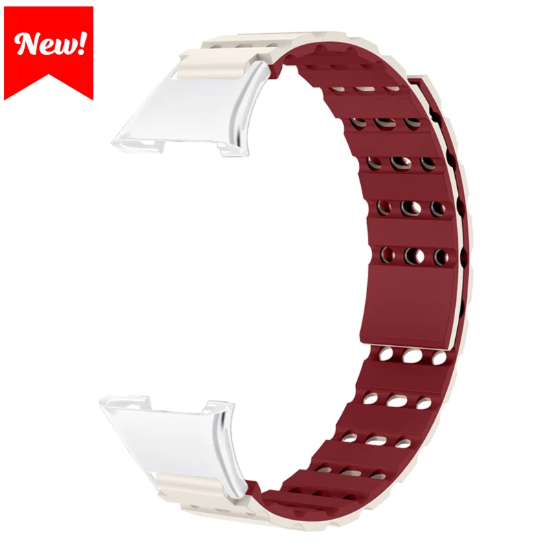 

Silicone Magnetic Loop Strap For Xiaomi Mi Band 7 Pro Bracelet Breathable Air Holes Quick Release Sport Smart Band for Man Woman