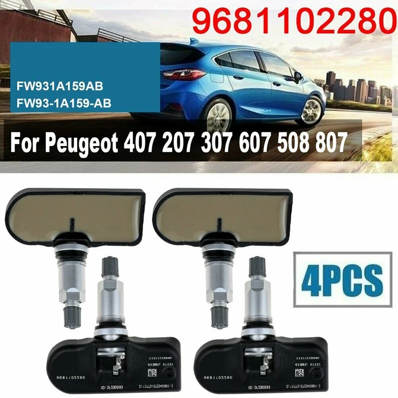 

Датчик давления в шинах 9681102280 TPMS 433 МГц для Peugeot 407 207 307 607 508 Citroen C4 5 6 7 8 датчик давления в шинах 807