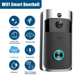 V5 Remote Monitoring Doorbell Wireless Night Vision 720P HD Motion Sensing with Noise Canceling Microphone Home Security Device