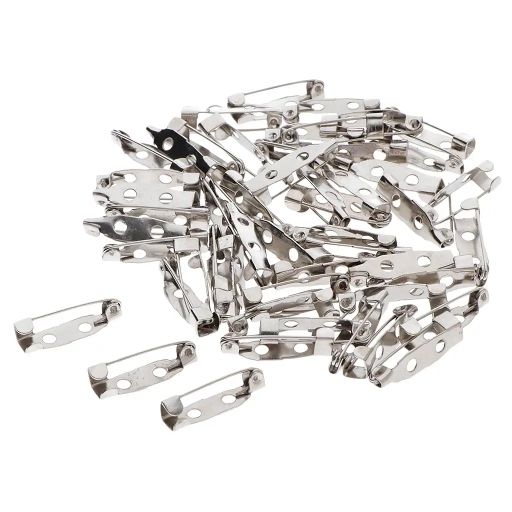 Metal Brooch Pin Backs DIY for Making Enamel Badge Pins on Coats Sweaters and Hats