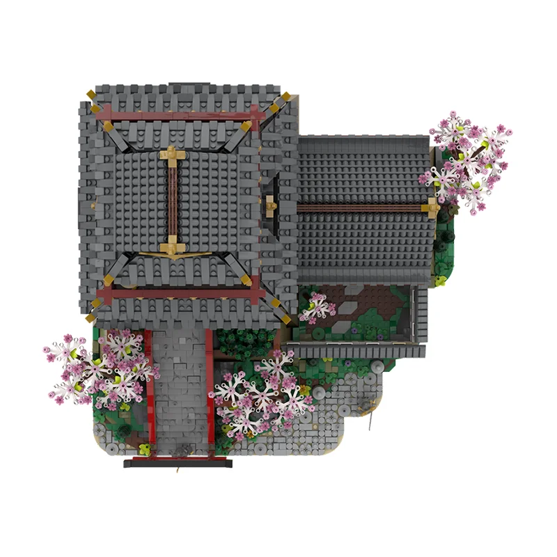 6618 stücke MOC Samurai Schloss 4 Bausteine Kreative Bau Modell DIY Montieren kreative idee Weihnachten spielzeug Geschenk