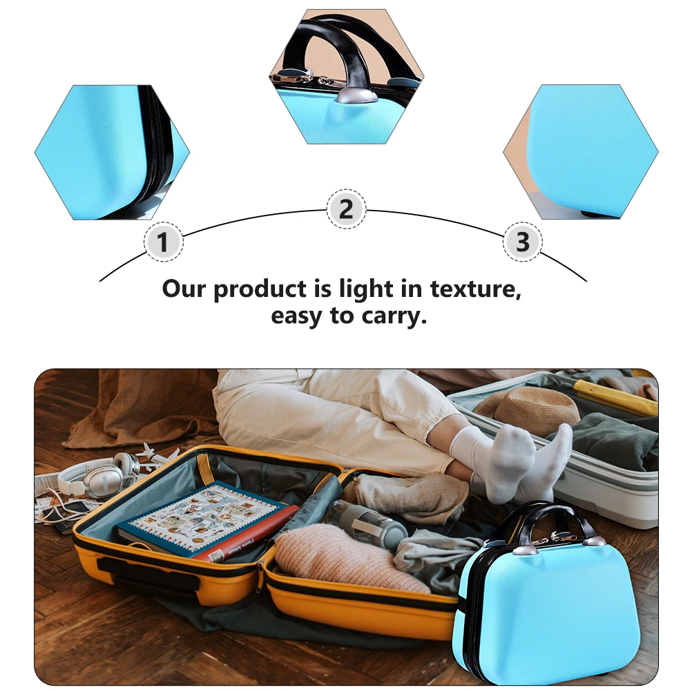 

Suitcase Makeup Bag Travel Toiletry Container Storage Blue Excellent Durable Technology Practical Lightweight Safe
