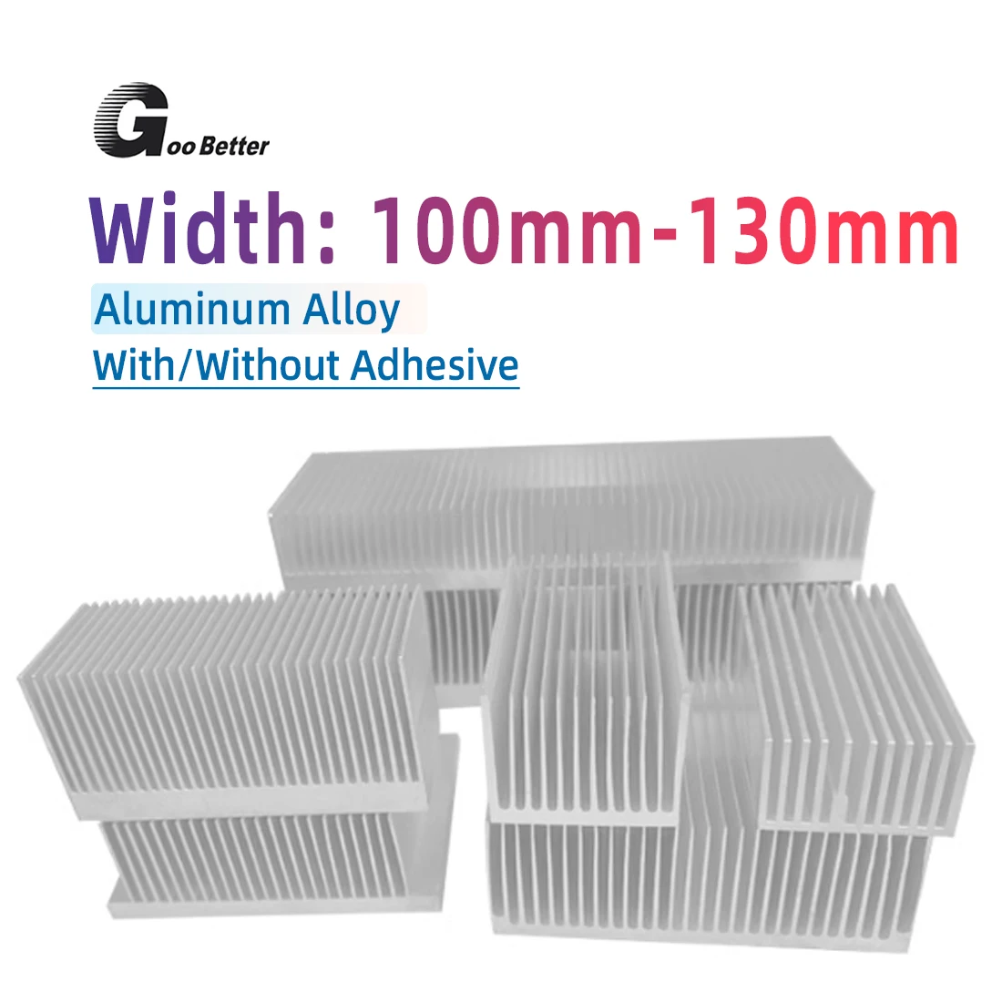 

Aluminum Heat Sink, Suitable For Cooling High-Power Led Ic Chips, 50x120x36mm ~ 200x130x17mm Without Adhesive