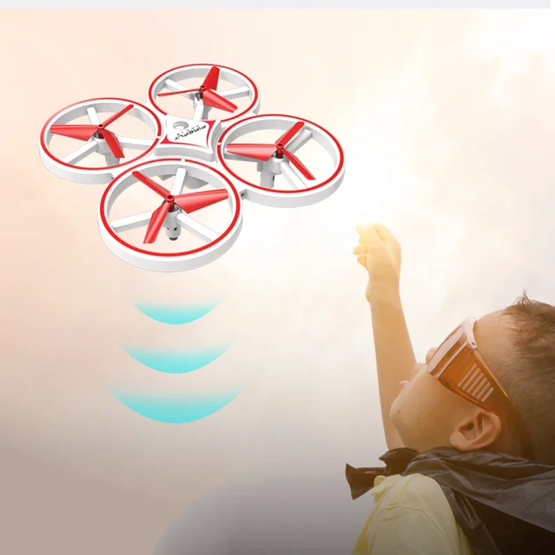 KaKBeir Flying Watch Gesture Helicopter UFO RC Drone Hand Electronic Quadcopter Interactive Induction dron Kids toys