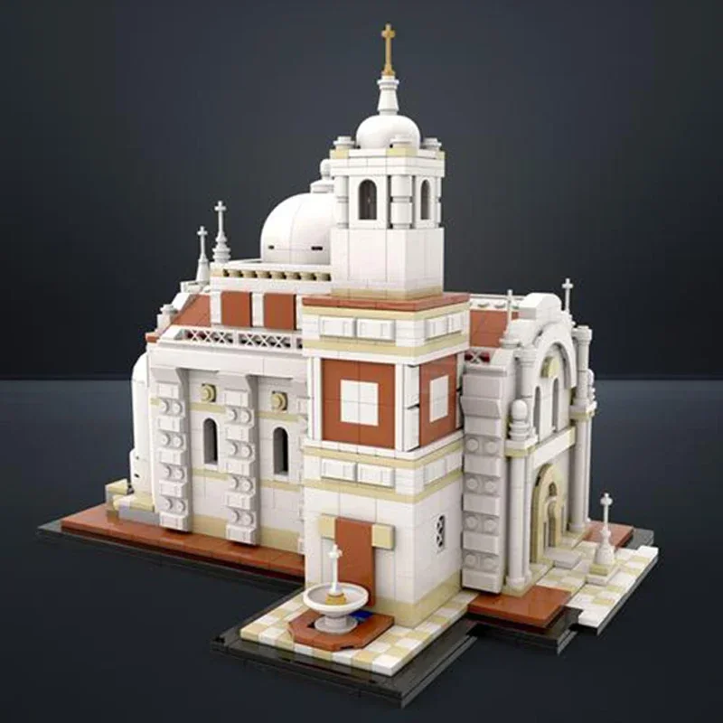 Moc Building Blocks Street View Model Tuscan Church Technical Bricks DIY Assembly Construction Toys For Childr Holiday Gifts