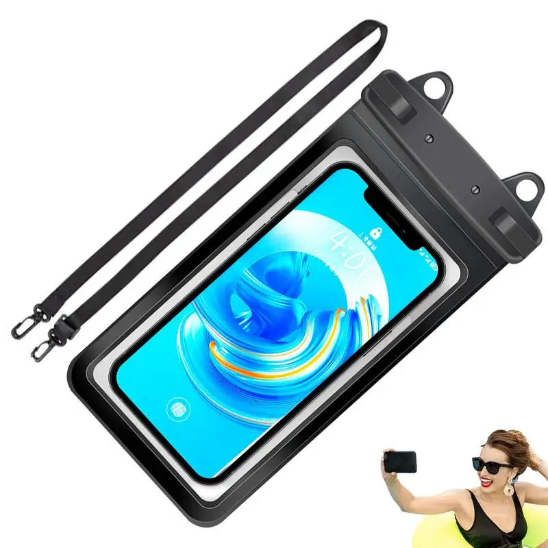 

Waterproof Cell Phone Pouch Underwater Phone Bag Clear Cellphone Holder Protector With Neck Lanyard For Pool Swimming Beach