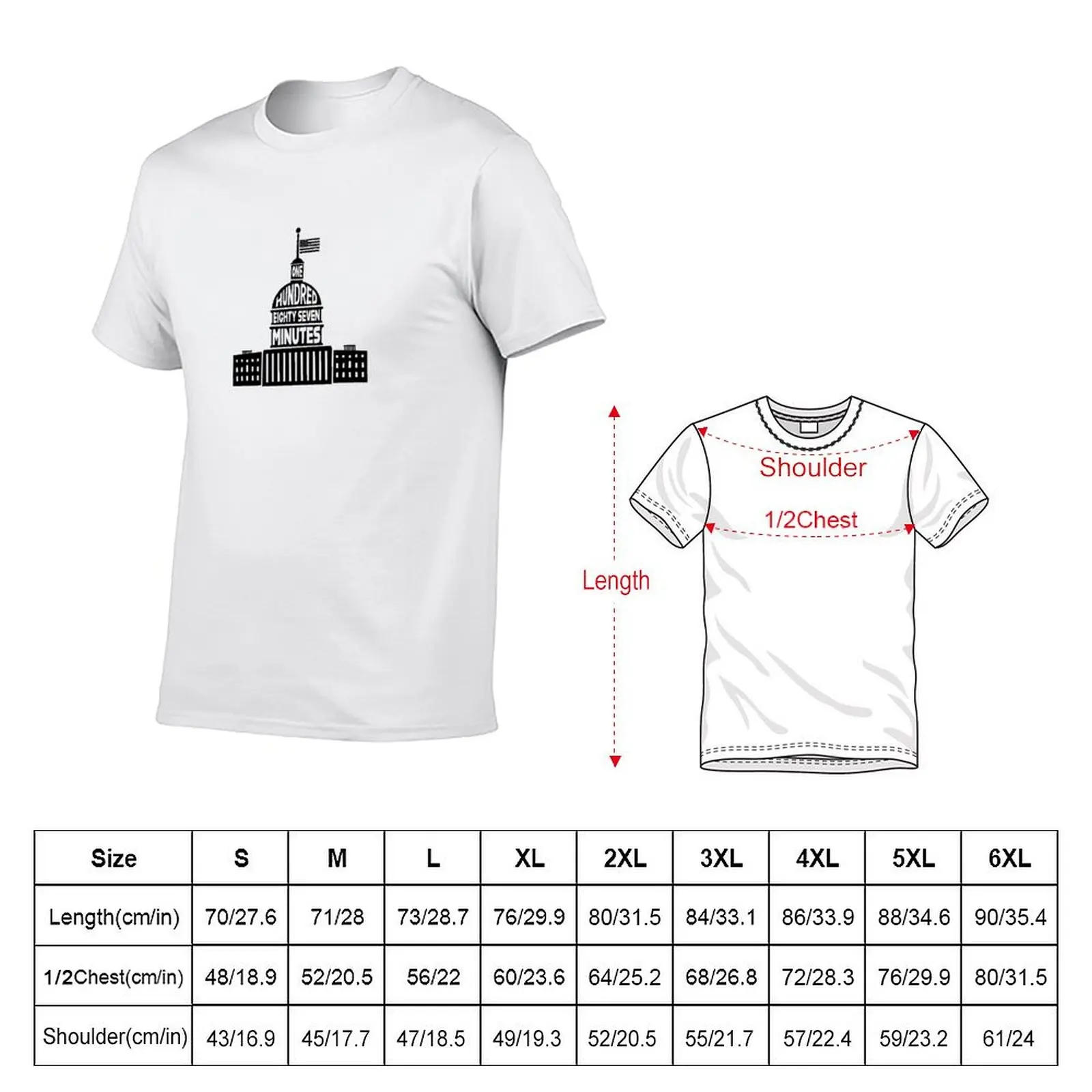 ONE HUNDRED EIGHTY-SEVEN MINUTES T-Shirt Active Wear Sports T-Shirt for Men