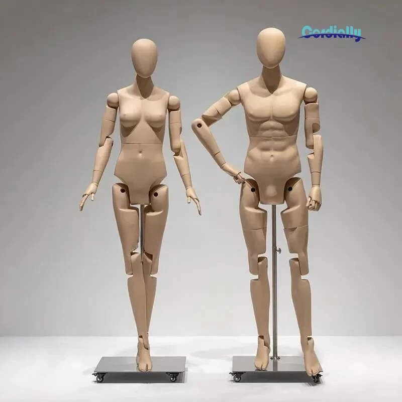 Changeable Posture Full Body Mannequin Shopping Mall Mannequins for Clothing Store Model Props Luxury Window Display Shelf Dummy