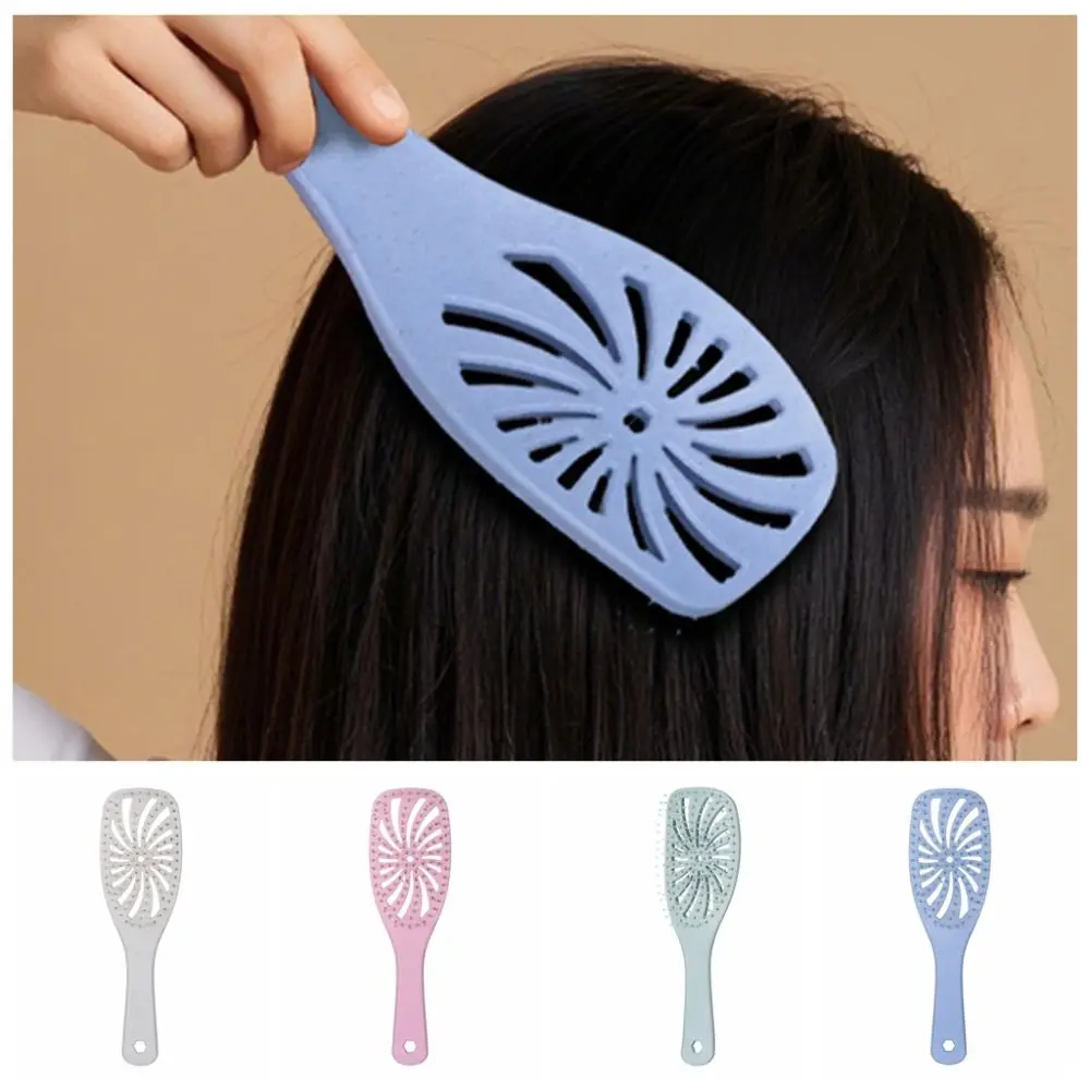 

Hollow Out Detangling Hair Brush Thick Straight Portable Vented Hair Brush Head Blood Circulation Anti Static Spirals Hairbrush