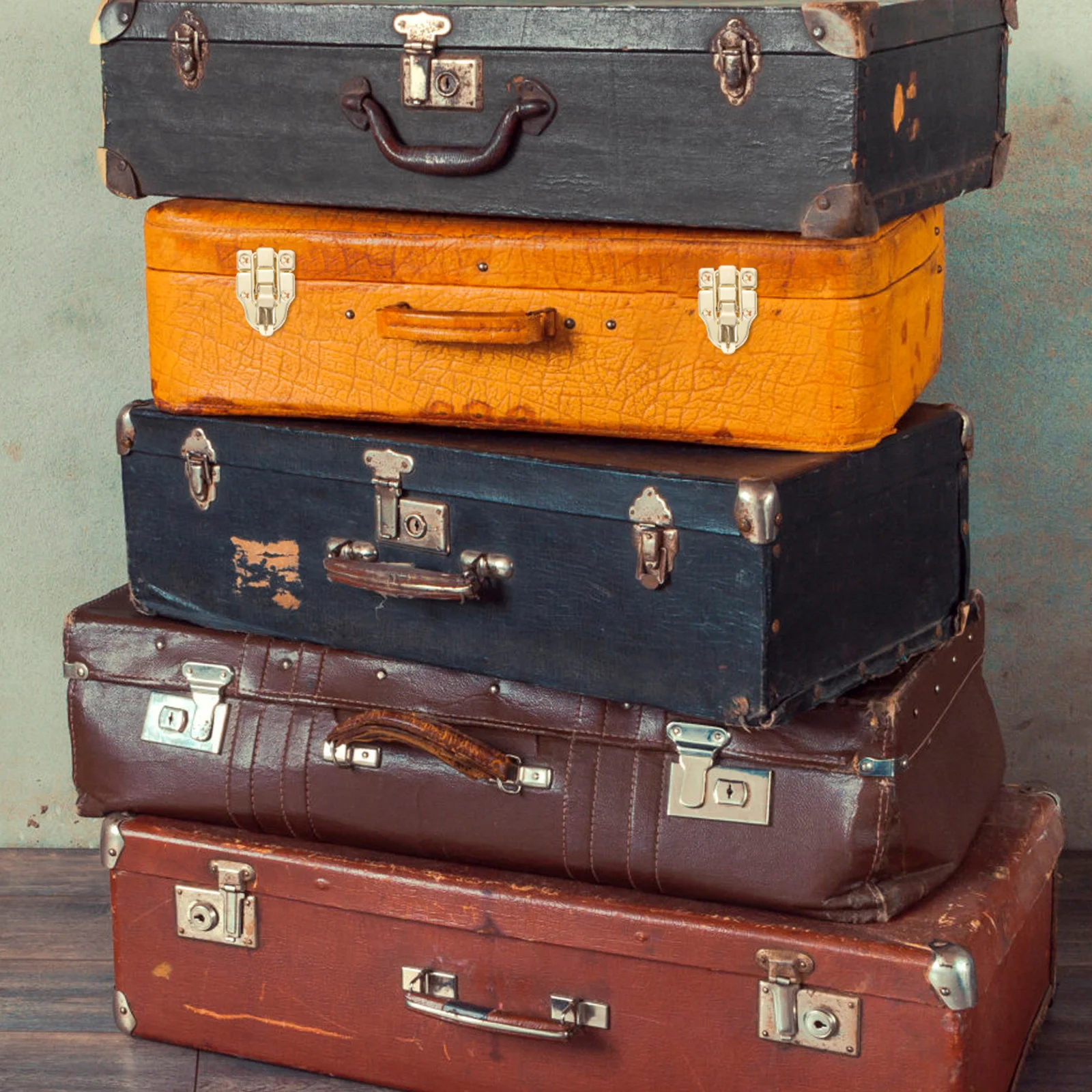 

10Pcs Lock Buckle Box Hasps Vintage Toggle Latches for Wooden Boxes Jewelry Cases Bedside Tables Furniture Toggle Hasp Latch