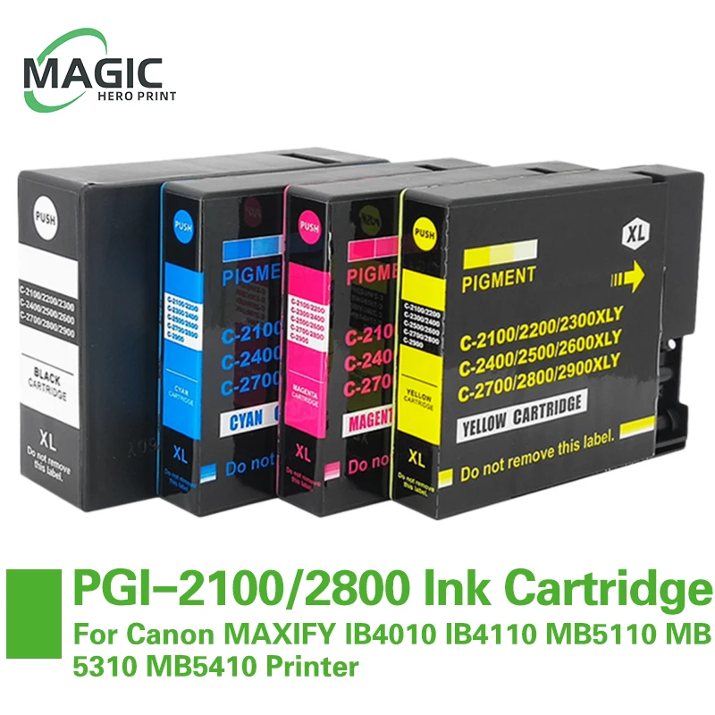

PGI-2100/2200/2300/2400/2500/2600/2700/2800/2900XL Ink Cartridge For Canon MAXIFY IB4010 IB4110 MB5110 MB5310 MB5410 Printer