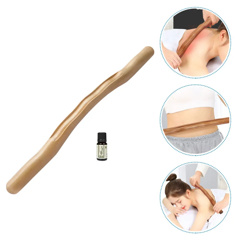 

Wood Massage Stick For Back Neck Shoulder Leg Body Massager Portable Muscle Relief Manual Therapy Tool Lightweight Travel Home