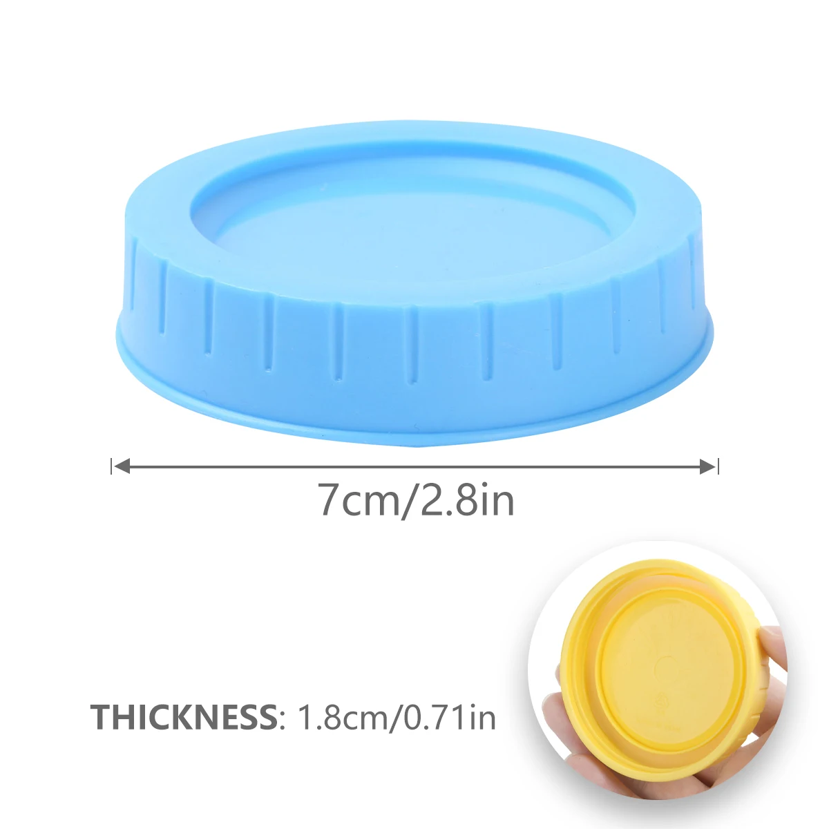 20PCS Plastic Canning Jar Lids 70mm Reusable Leak-proof Sealing Silicone Lids Sealing Bottle Storage Cover Kitchen Accessories