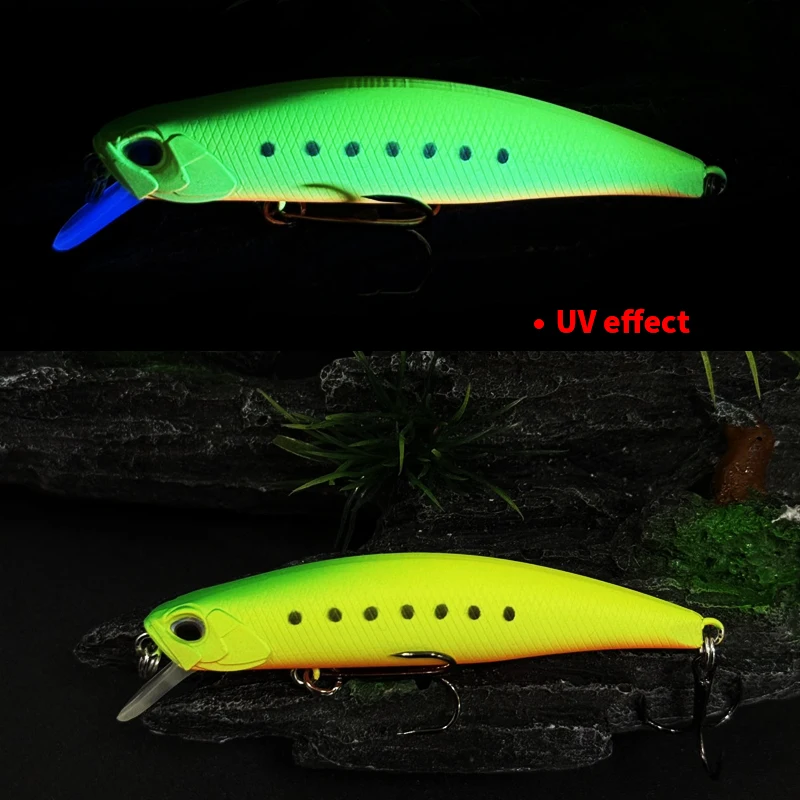 Minnow Wobbler 75mm con Recubrimiento UV – Patrón Perca para Lucio - imagen 4