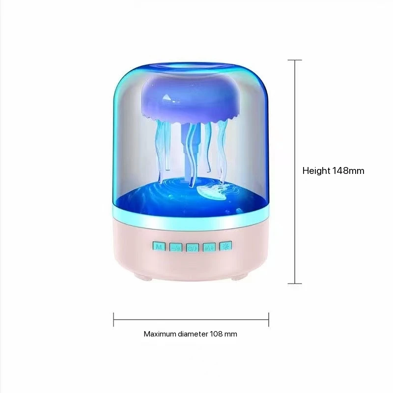 EISLLOLY Kwallen Nachtlampje Bluetooth-compatibele luidspreker Hi-Fi Stereo LED Kwallen Omgevingslicht voor woondecoratie
