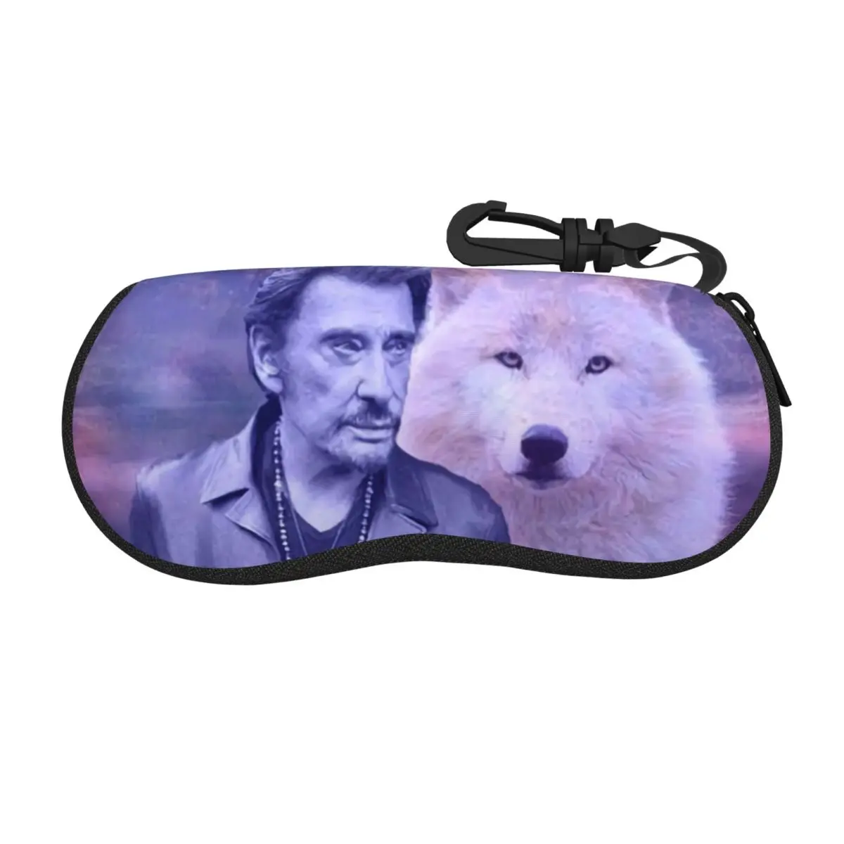 Custom Johnny Hallyday Shell Eyeglasses Protector Cases Cool Sunglass Case French Singer Rock Music Glasses Pouch