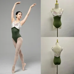 Women Ballet Dance Leotard High Quality Ballet Sleeveless Leotard Adult Daily Practice Team Gymnastics Dancing Bodysuit