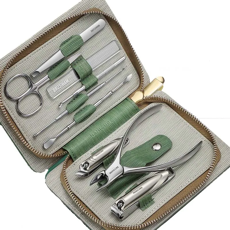 New Arrivals Manicure Set Pedicure Sets Nail Clipper Stainless Steel Professional Nail Cutter Tools with Travel Case Kit