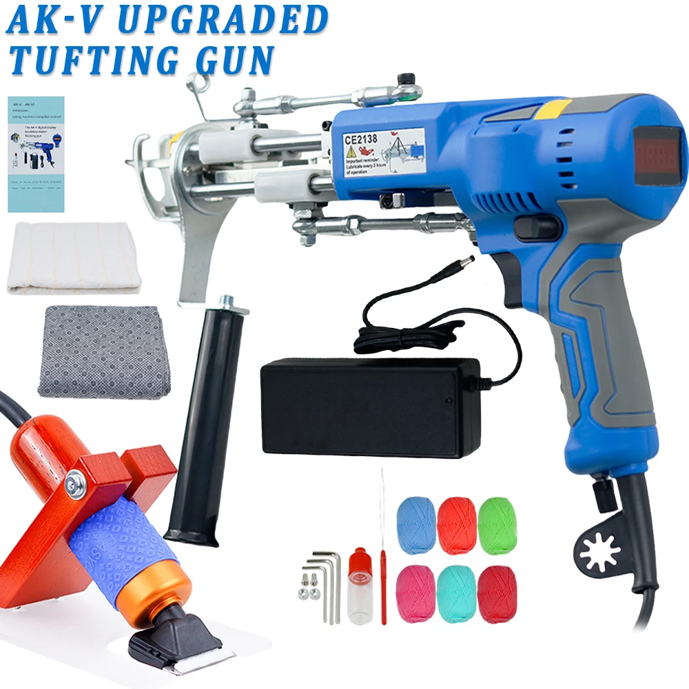 Tufting Gun Set 2 In1 Elektrisch Tapijt Tufting Gun Loop Stapel Gesneden Stapel Tufting Guns Tapijt-Weven Gun Kit Tapijt Maken Diy Gereedschap