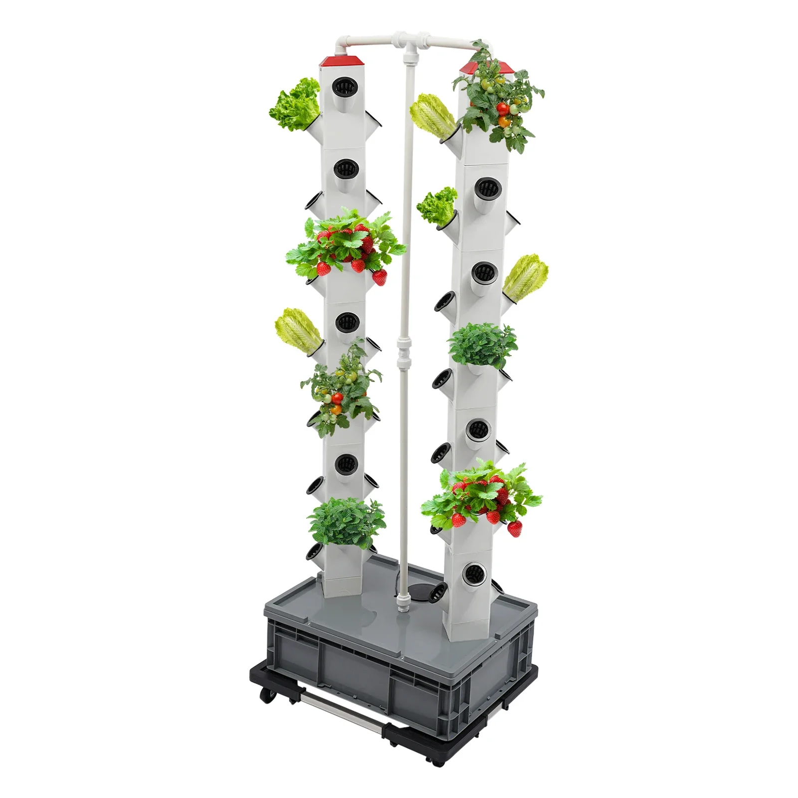 56-Plant Hydroponic Growing Tower, Outdoor Indoor Vertical Garden Smart Garden Kit, Hydroponics Growing Tower