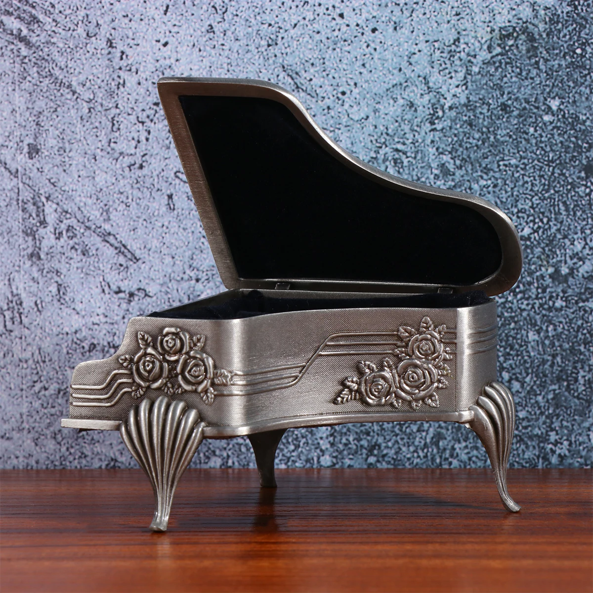 

Piano Jewelry Box for Women Girls Storage Case Necklaces Earrings Premium Material Rose Carve Design Decoration Gift Christmas