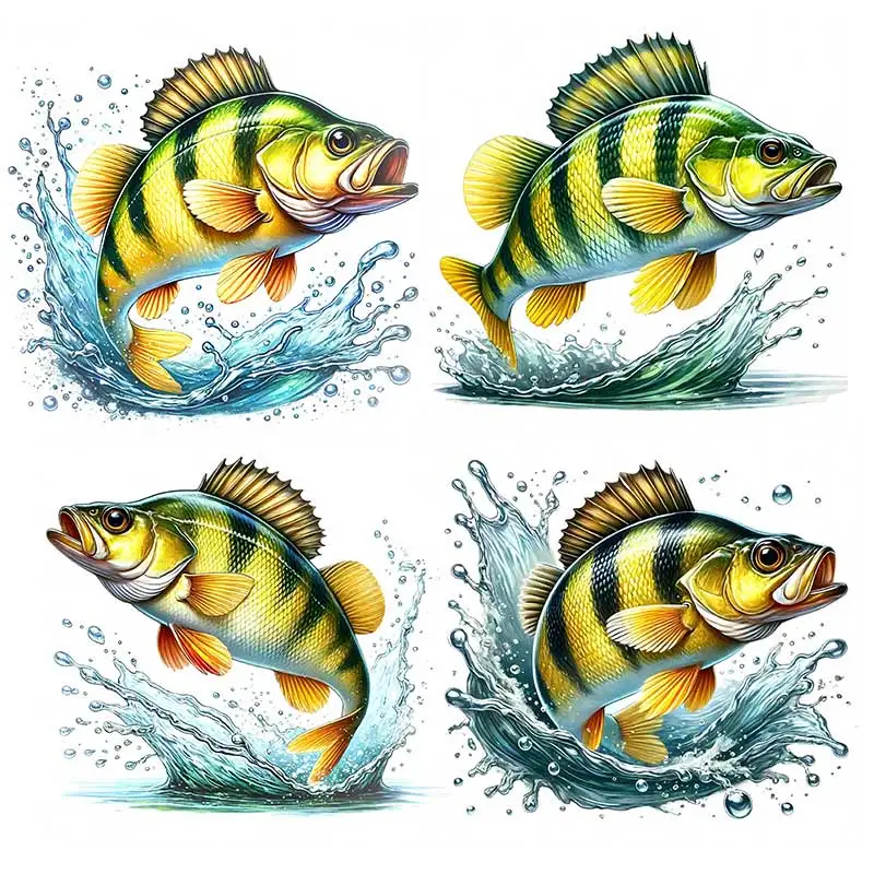 Vibrant Yellow Perch Wall Sticker Kitchen Decoration Dining Room Living Room Cabinet Refrigerator Home Decoration Stickers M1275