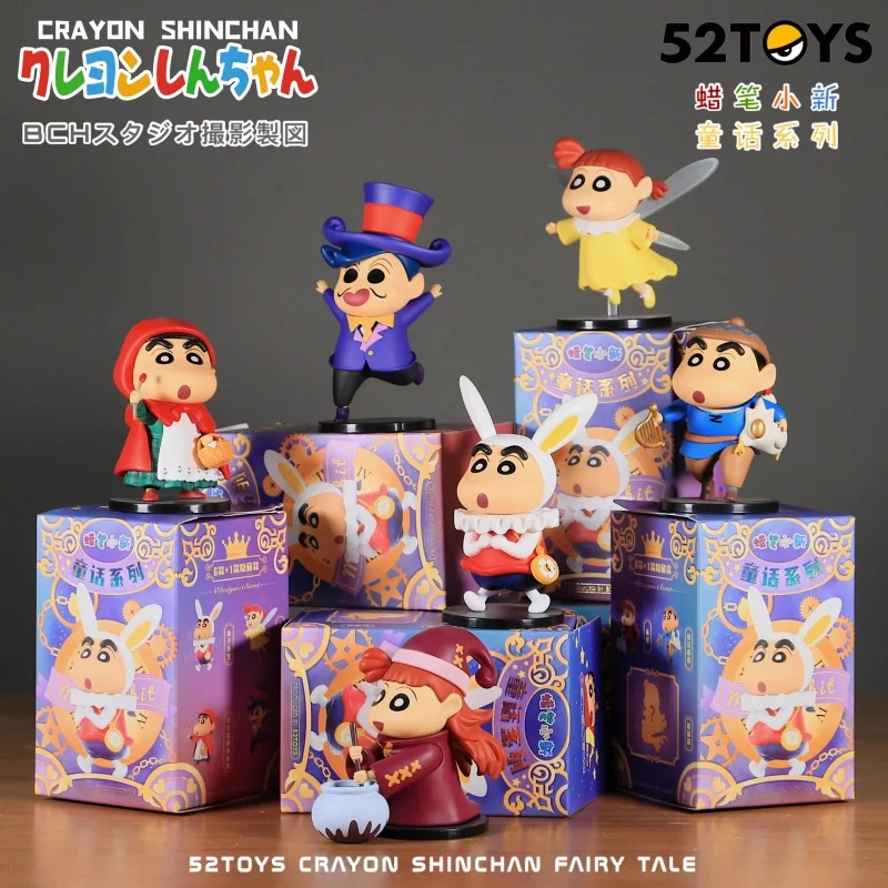 52 игрушки Crayon Shin-chan Fairy Tale Series слепая коробка Crayon Shin-chan слепая коробка игрушечная фигурка аниме милая кукла подарок на день рождения игрушки