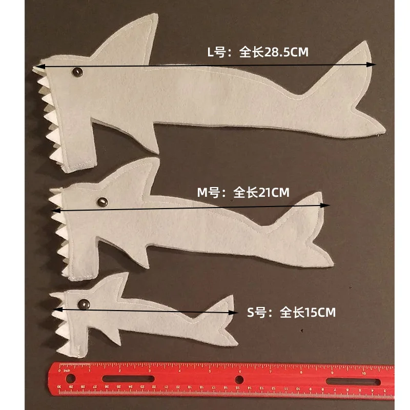 

Funny Lizard Shark Costume Pet Reptile Felt Outfit Creative Dress Up for Small Animal Bearded Dragon Iguana Halloween Cosplay