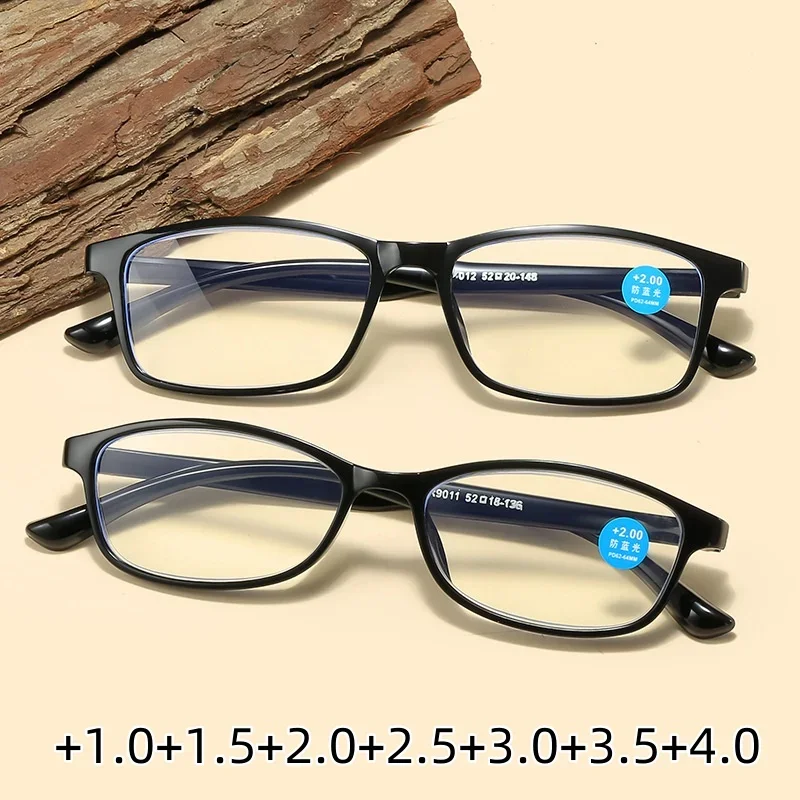 

Ultra Light High Definition Reading Eyewear Fashion Square Frame Presbyopia Eyeglasses Blue Light Blocking Far Sight Glasses