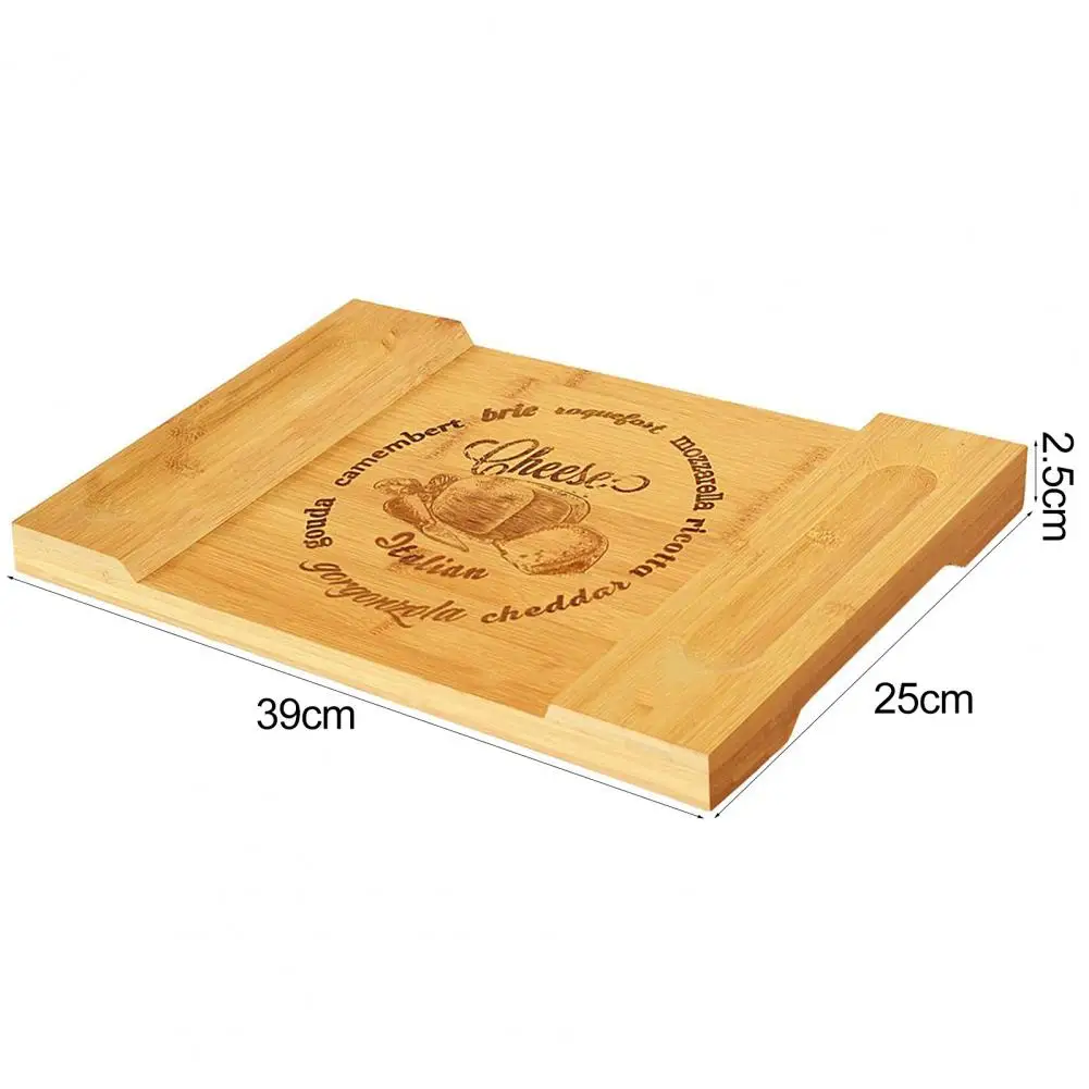Wooden Chopping Board Fruit Serving Tray Bamboo Chopping Board with Grooves Personalized Charcuterie Cheese Board for Kitchen