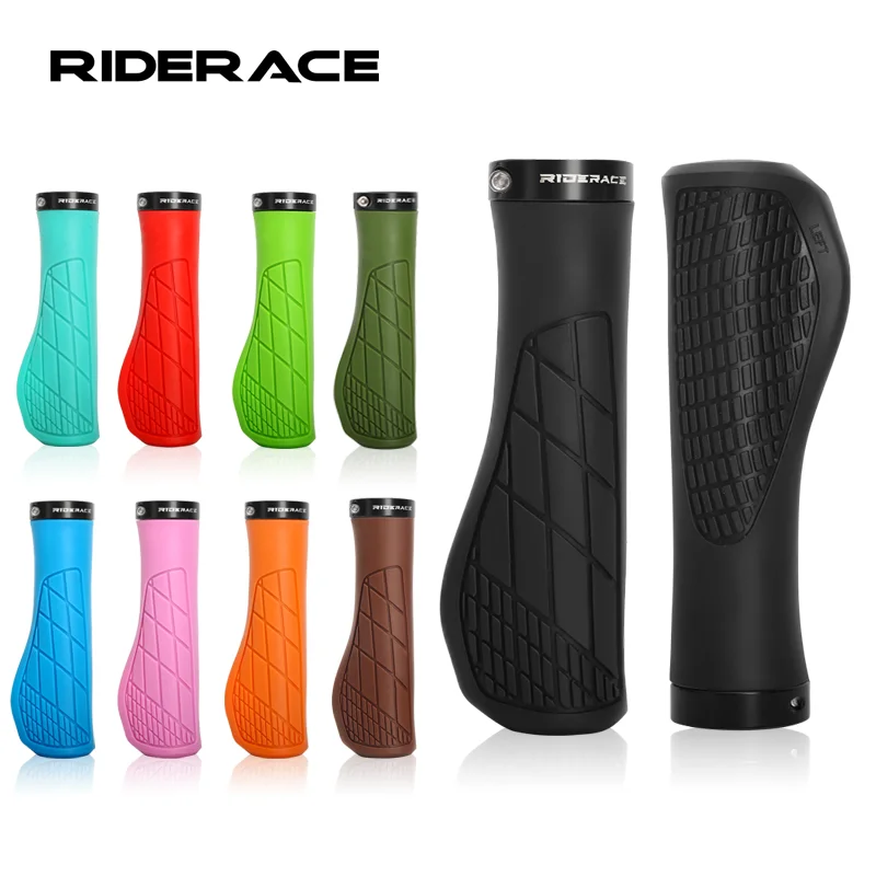 AliExpress riderace Bicycle Grips Soft Rubber Mountain Bike Shockproof Anti-Slip Handlebar Cover Lock On Ergonomic Cycling Handle Bar Parts