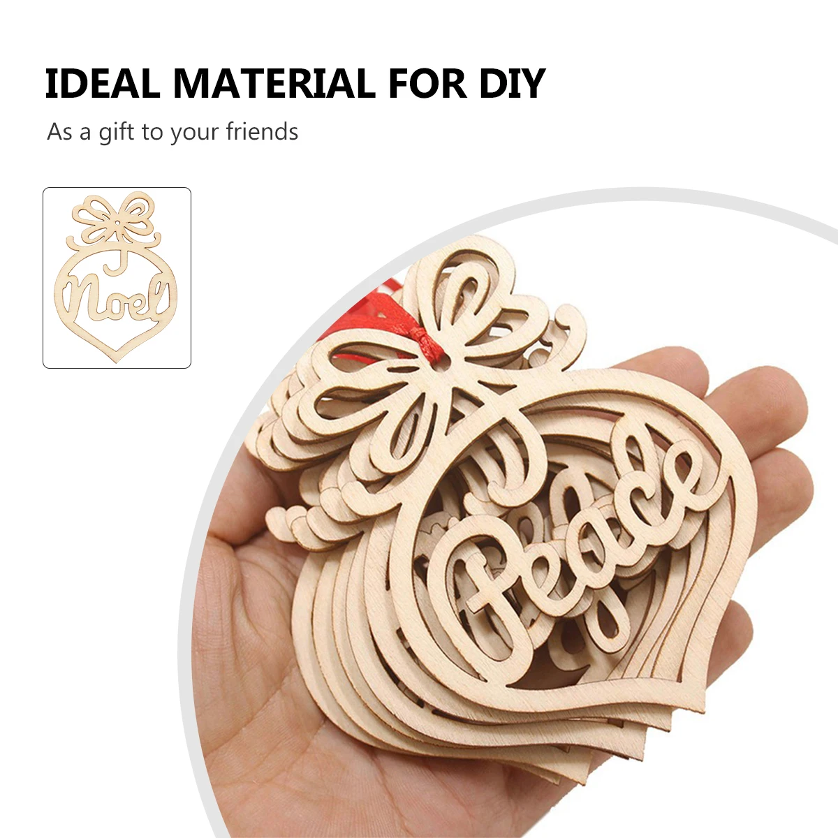 

36pcs Wooden Decorations Hanging Tags Xmas Tree Ornaments Party Xmas Tree Hanging Pendant Wedding Crafts Pendant