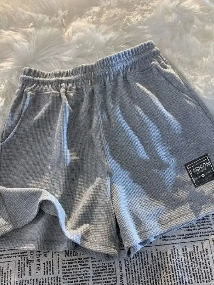 AliExpress NONE 2025 Summer New Women Waffle Comfortable Leisure Sports Shorts Loose Outdoor Cycling Camping Hiking Mountaineering Shorts