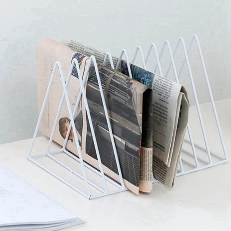 Трехугловая стойка для файлов и стеллаж для магазинов, 10 ячеек, стеллаж для газет, хранение файлов для офиса, украшение для дома