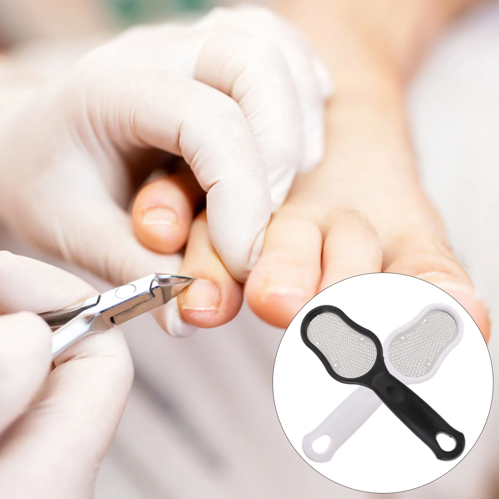 

2 шт. триммер для ухода за ногами из нержавеющей стали, отшелушивающий инструмент для педикюра для удаления жесткой и ржавой кожи, рашпиль для ног