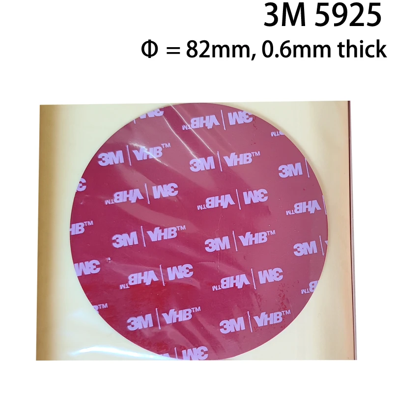 2pcs Dia=82mm Round Disc VHB Strong Two face sticky 3M 5925 VHB Thin Foam Sealing Tape, Widely for in Car Holder, badge, logo