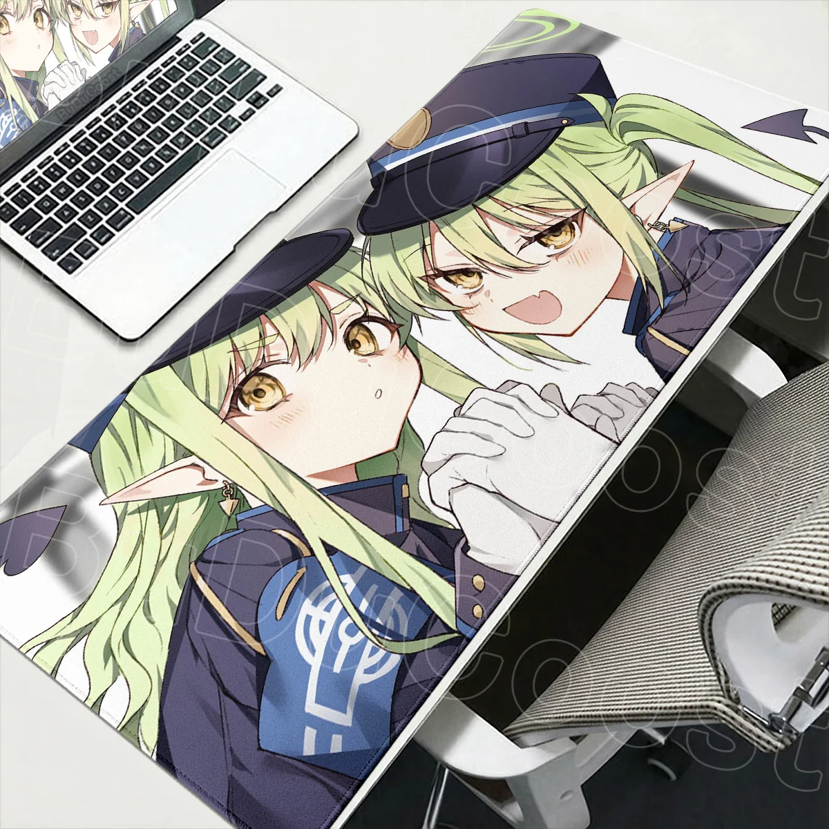 Anime Twin Girls Tachibana Rubber Mouse Pad Cute Non-slip Deskmat XXL Large Mousepad HD Printing Blue Archive Gamer Keyboard Mat
