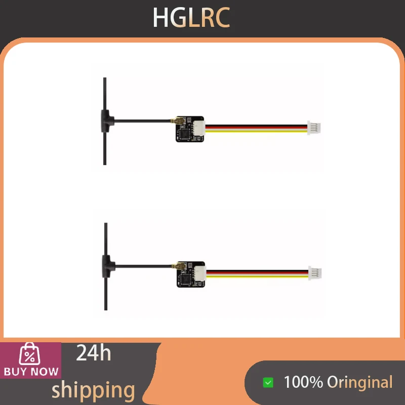 HGLRC ELRS 2.4G Receiver, Compact Size High Refresh Rate Long Range RX for FPV Drone RC Aircraft