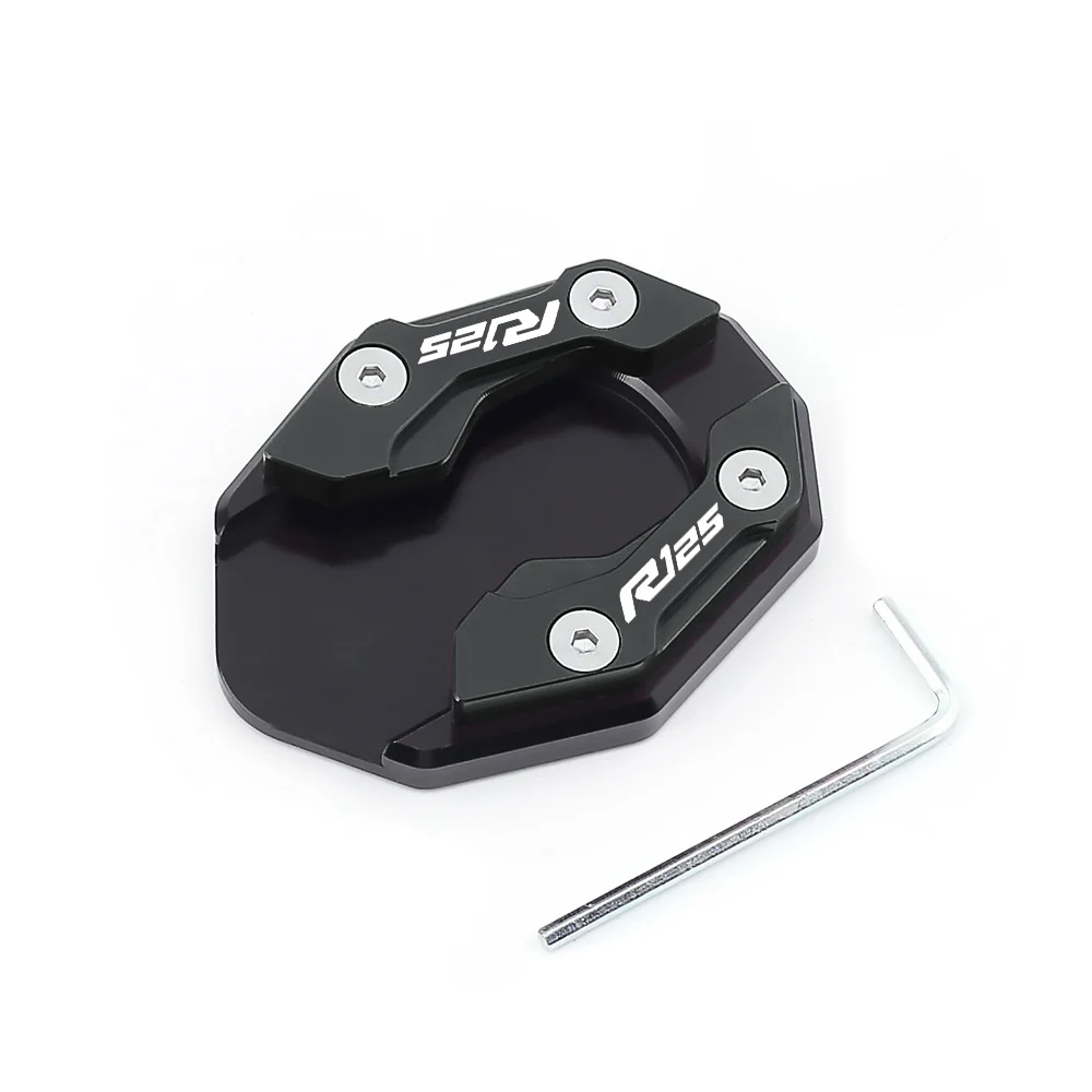 For YAMAHA YZF R125 YZFR125 Motorcycle Side Stand Support Kickstand Enlarge Pad Anti-Slip Parking Assist Cover image 2